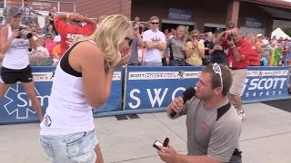 Surpise proposal at the Firefighter Combat Challenge