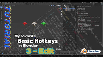 Blender Basic - 3 Edit mode HotKeys (Basic edit favorite shortcuts)