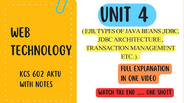 Web Technology AKTU UNIT 4 With Notes | B. Tech 3rd Year KCS 602| Fully Explained | Study4sub