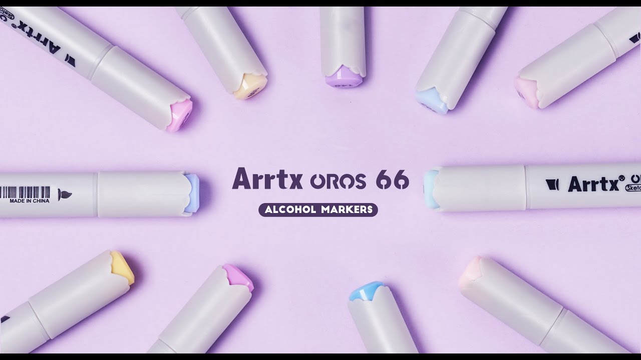 New Release! Arrtx OROS 66 Pastel Color Alcohol Markers 