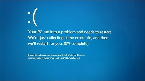 How do i Fix system thread exception not handled