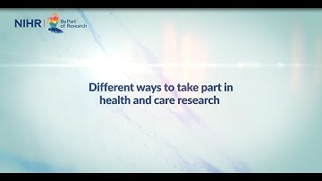 Different ways to take part in health and care research