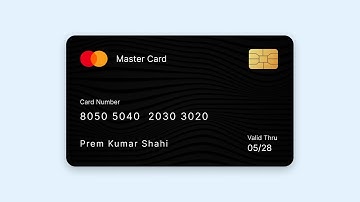 Credit Card UI Design in HTML & CSS | Card Design