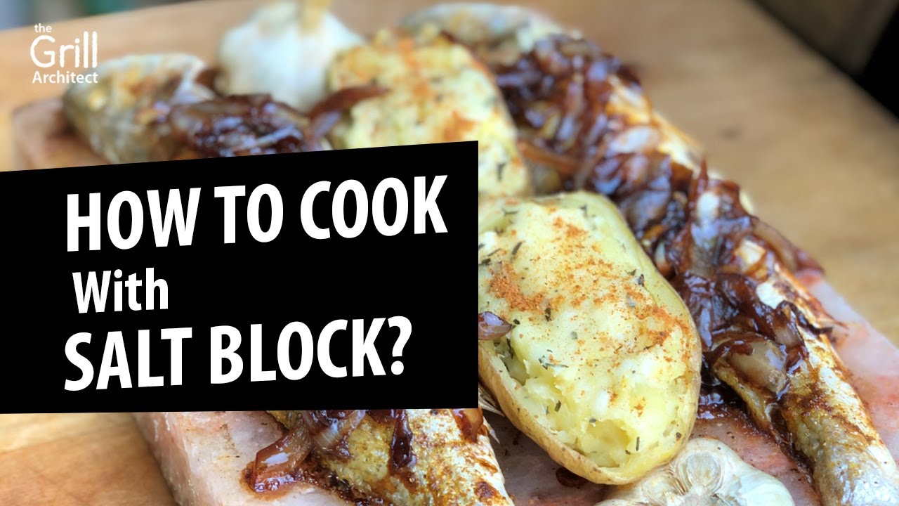 HOW TO COOK WITH Salt Block? Tiger-Tooth Croaker With Onion Sauce / ماهی شوریده گریل شده با سنگ نمک