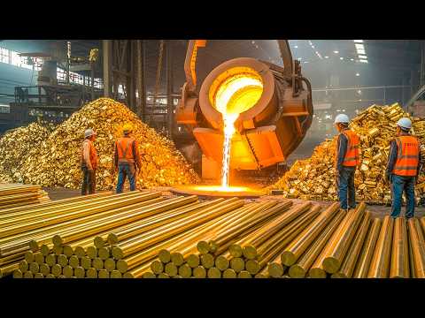 Incredible Recycling Process of Old Brass Scrap into High-Grade Shiny Brass Rods