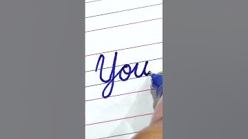 You in cursive writing #cursivewriting #handwriting #calligraphy #shorts