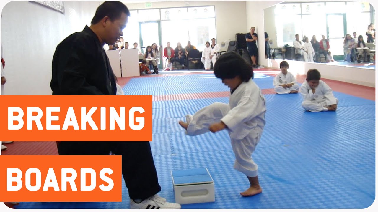 Little Boy Trying to Break Board in Taekwondo | The New Karate Kid - YouTube