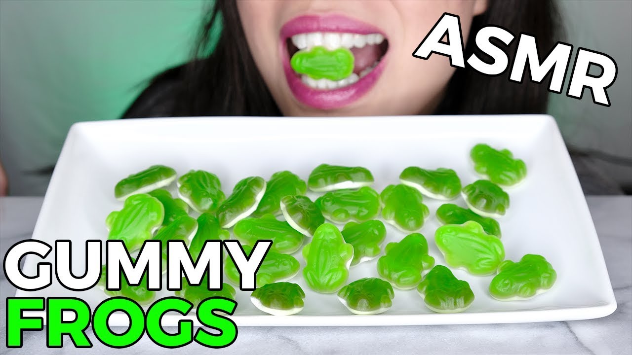 ASMR Eating GUMMY CANDY Frogs (Squishy Eating Sounds) *No Talking