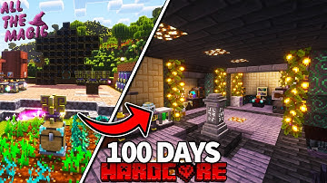 I Survived 100 Days IN ALL THE MAGIC ARCANA in HARDCORE MINECRAFT