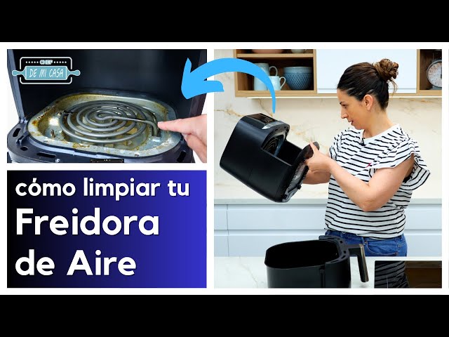 Limpiar tu freidora de aceite sin cubeta extraíble