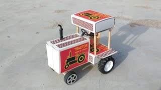 How To Make A Mini Matchbox Tractor At Home - DIY Very Simple Tractor