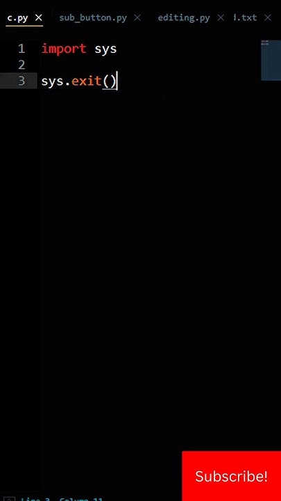 Python Sys Exit - YouTube