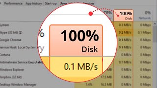 How To Fix 100% DISK USAGE High CPU Windows 10 11