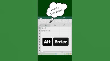 Insert a Line Break | Excel Line Break #exceltips #excellinebreak #linebreak