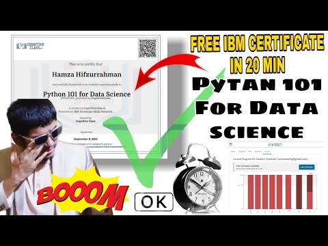 🤑Python free Certification🔥 | IBM Free Certificate | PYTHON FOR DATA SCIENCE | Verified Certificate😍