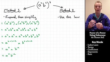 Index Laws: Power of a Power Using Unknowns