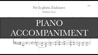 Per la gloria d'adorarvi (G. Bononcini) - Eb/E-flat Major Piano Accompaniment - Karaoke