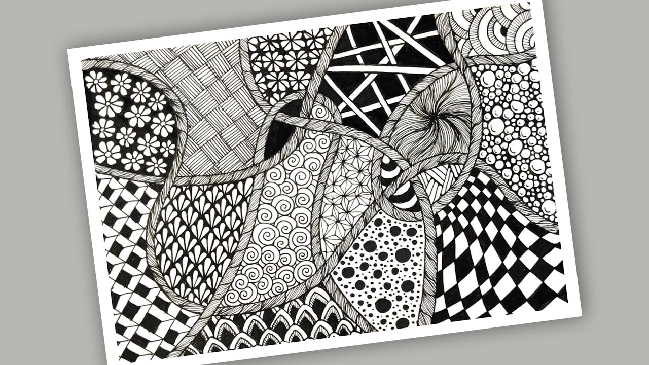 Easy zentangle art for beginners step by step - YouTube