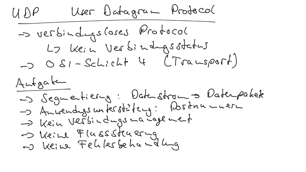 UDP / User Datagram Protocol - YouTube
