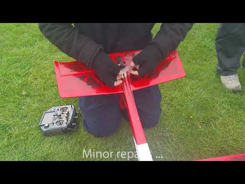 RC plane snapped in half! April Fun Fly - Easter Egg Drop