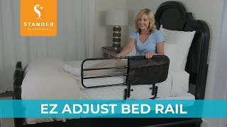 Stander EZ Adjust Bed Rail - Adult Safety Railing for Seniors with  Swing-down Rail