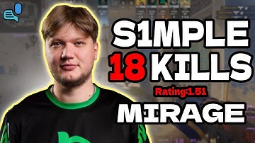 s1mple 18 KILLS | FACEIT EU mirage | Rating 1.51 | +VOICE SoloQ | Oct 29, 2025