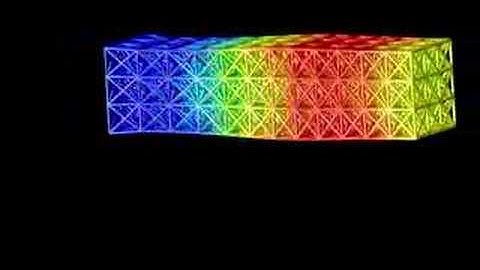 Array of trusses moving under compression and traction