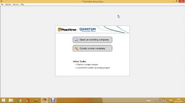 How to Create a new company in Peachtree 2010