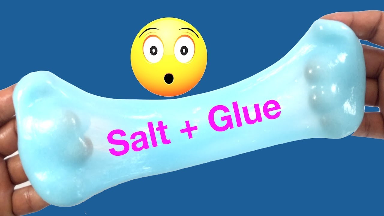 How To Make Slime With Glue Salt And Water Only Slime With Home Ingredients