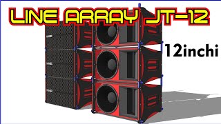 SKEMA BOX LINE ARRAY MANDEZ JT-12 || LINE ARRAY 12inchi