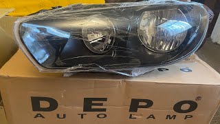 VW Scirocco Depo pattern headlight. Bulb fittings, and installation.