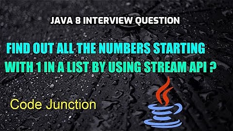 Find out all the numbers starting with 1 in a list by using Stream API ? || Java8 Interview Question