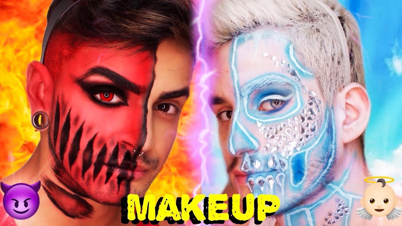 ANJOS 👼🏻 E DEMÔNIOS 😈 MAKEUP| Victor Nogueira feat Klébio Damas