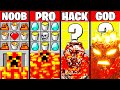 Minecraft Battle LAVA MONSTER MUTANT CRAFTING CHALLENGE NOOB vs PRO vs HACKER vs GOD Funny Animation