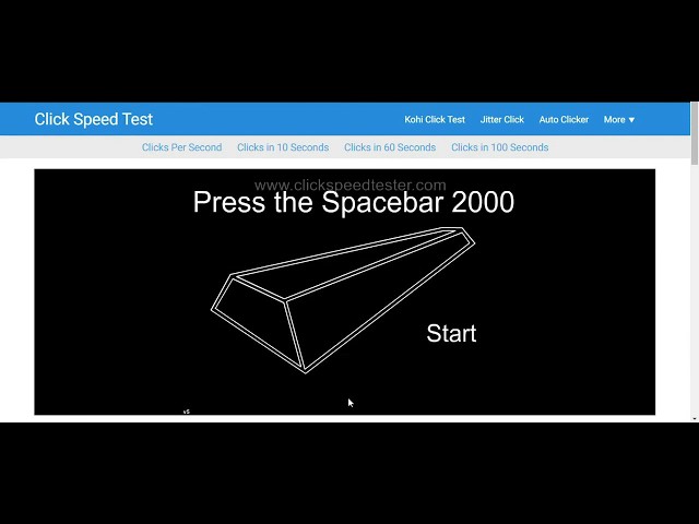 Most Spacebar Presses In 20 Seconds, World Record