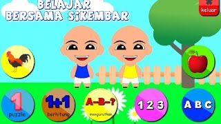 Belajar Bersama Si Kembar App - Mengenal Nama Buah dengan Permainan Puzzle screenshot 1