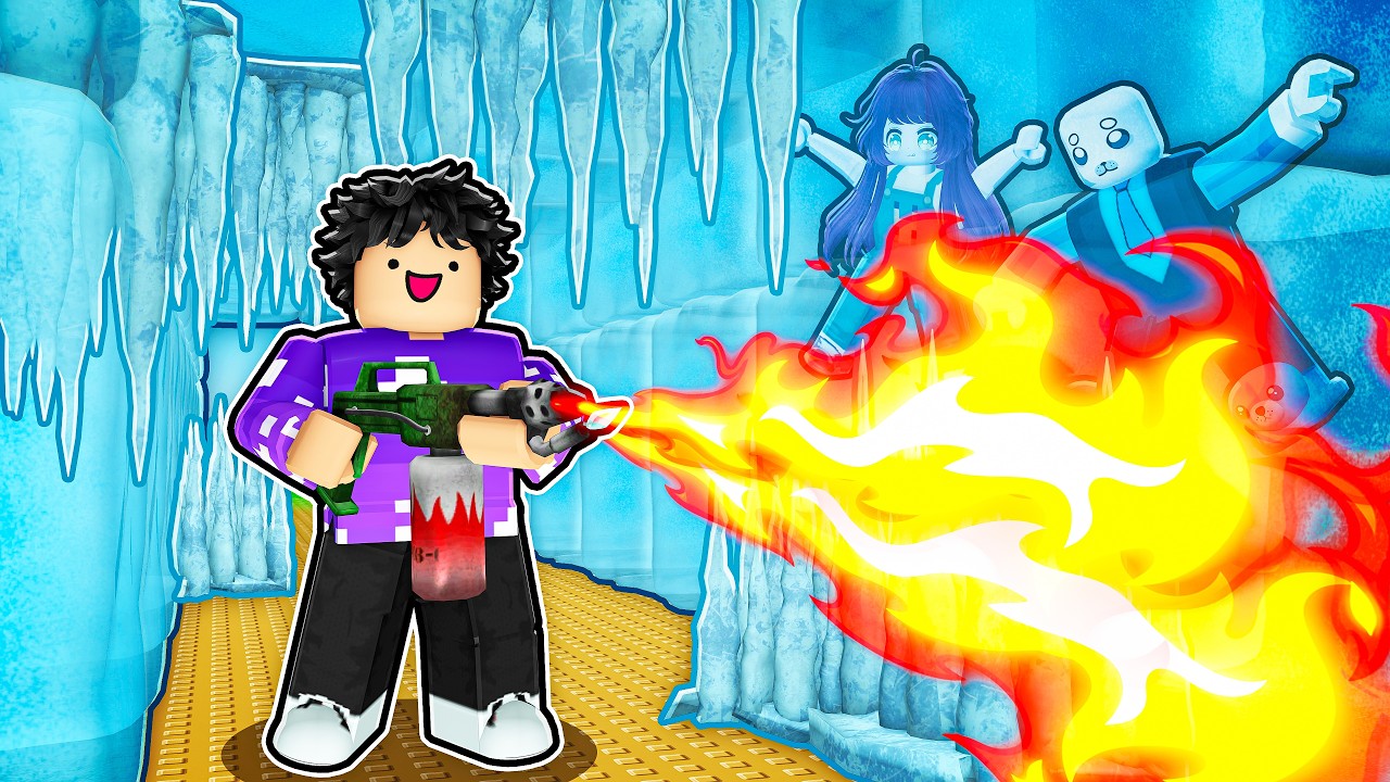 Eu não posso sair enquanto não DERRETER O GELO no Roblox...
