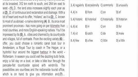 FCE multiple-choice cloze