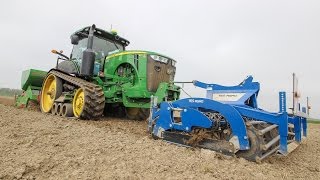 Planting potatoes | John Deere 8345RT + Baselier FA310W | Combinatie Sabina