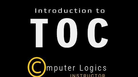 Introduction to Theory of Computation - Computer Logics Instructor
