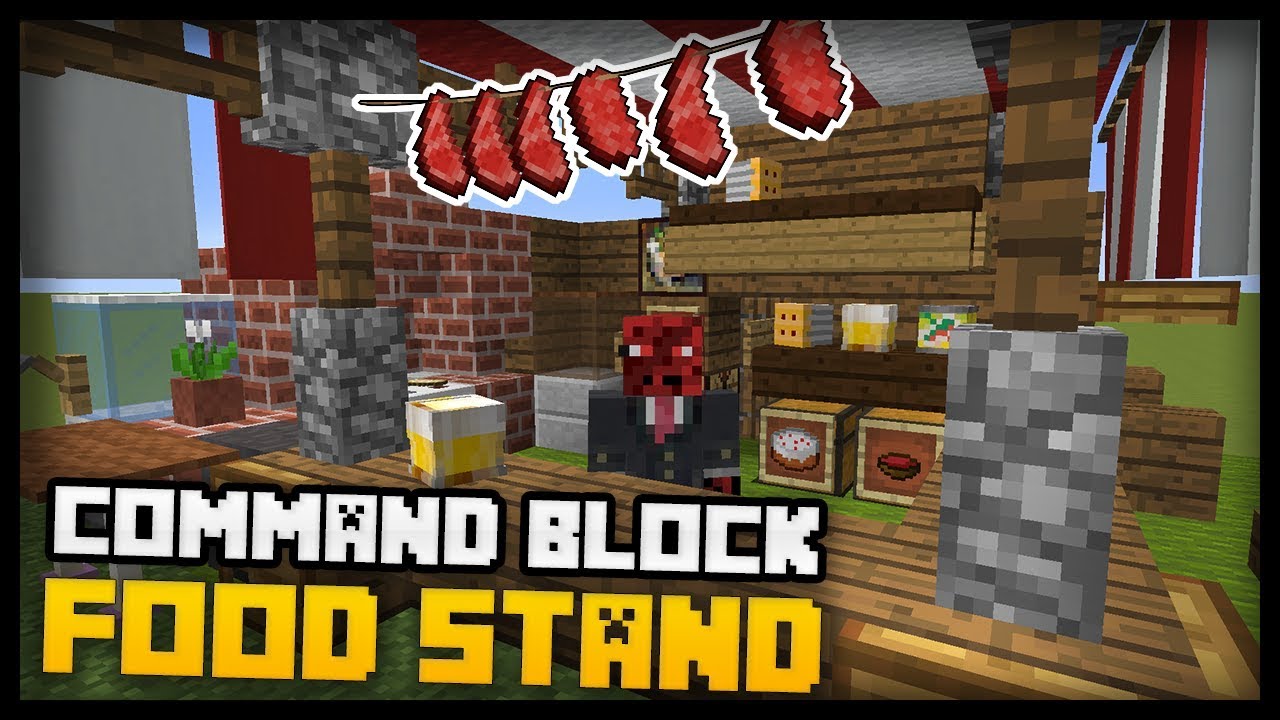 A minecraft food stand powered with command blocks to make it PERFECT!This ...