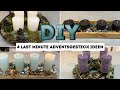 4 Last Minute Adventsgesteck Ideen | schnelle &amp; einfache ADVENTSGESTECK Ideen zum selber machen 