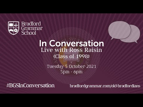 BGS In Conversation - Ross Raisin (1998) - 5 October 2021