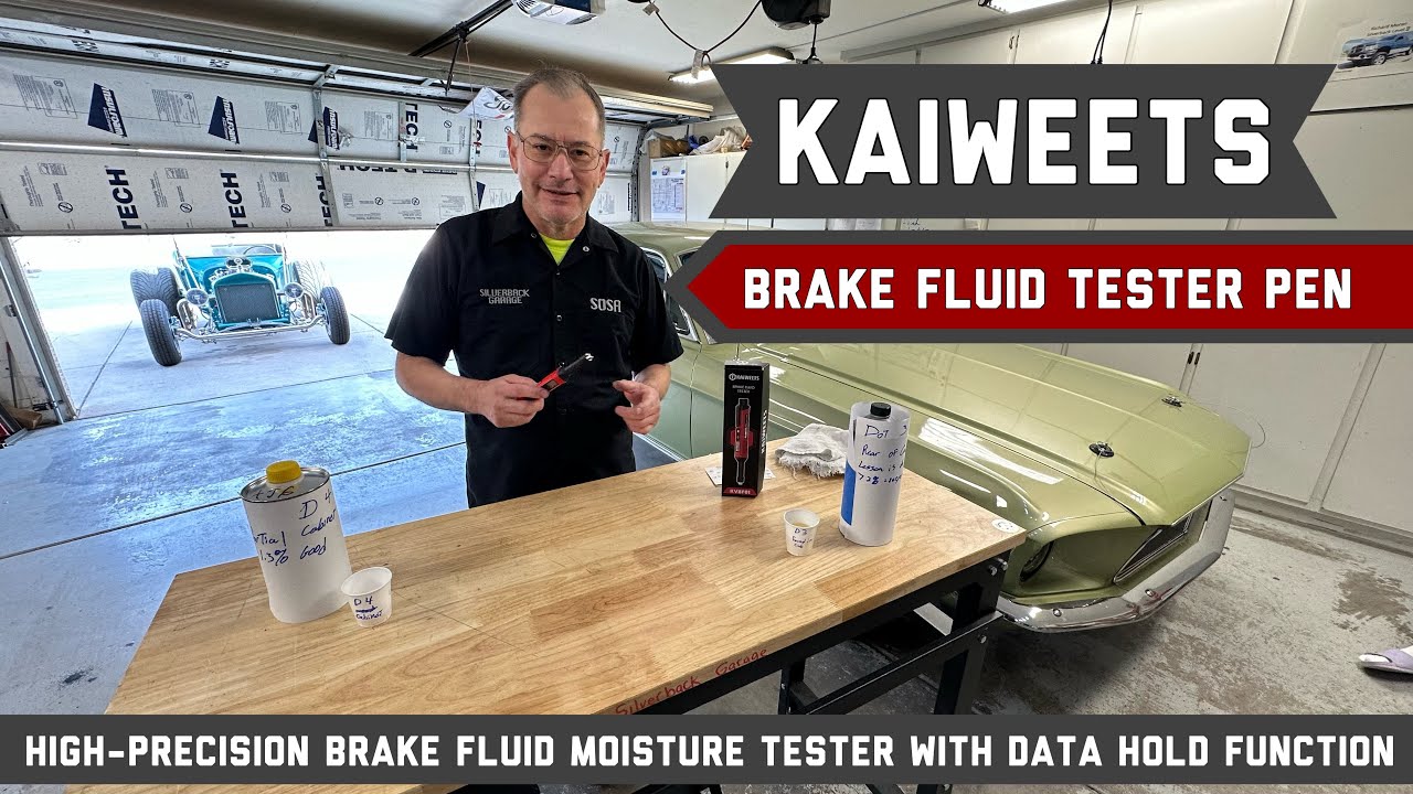 KAIWEETS Brake Fluid Tester Pen - DOT3/DOT4/DOT5.1 Moisture Tester With Buzzer & Backlight