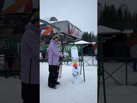 Сноубордисты, бывало такое, что хочется попробовать экзотики? 😆 #snowboard #ski