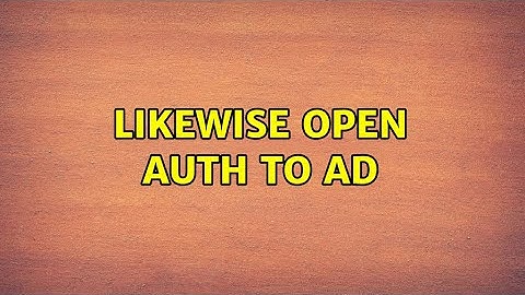 Ubuntu: likewise open auth to AD