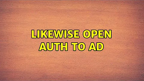 Ubuntu: likewise open auth to AD