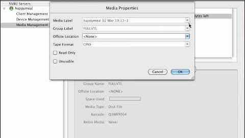 NetVault: Backup OS X Media Management