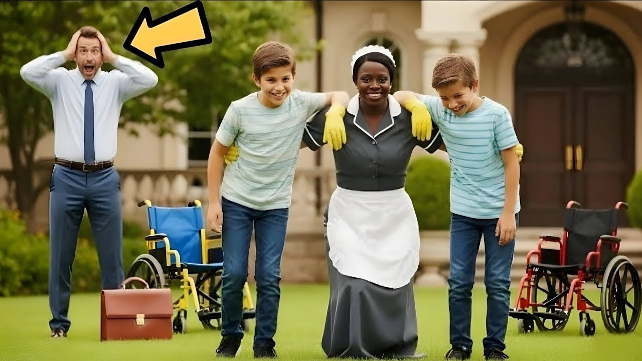 Millionaire returns early and he is shocked to see what the housekeeper did to his disabled kids.