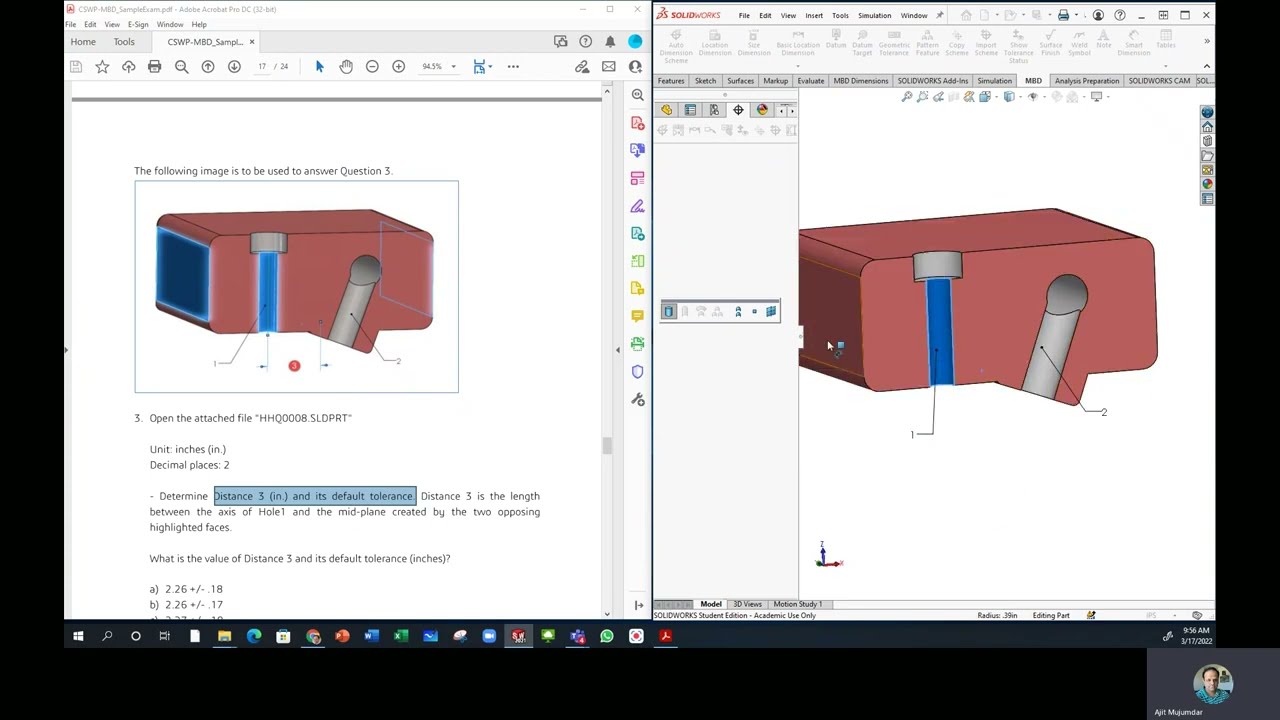 Solidworks MBD (Sample Examination) Solution